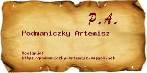 Podmaniczky Artemisz névjegykártya